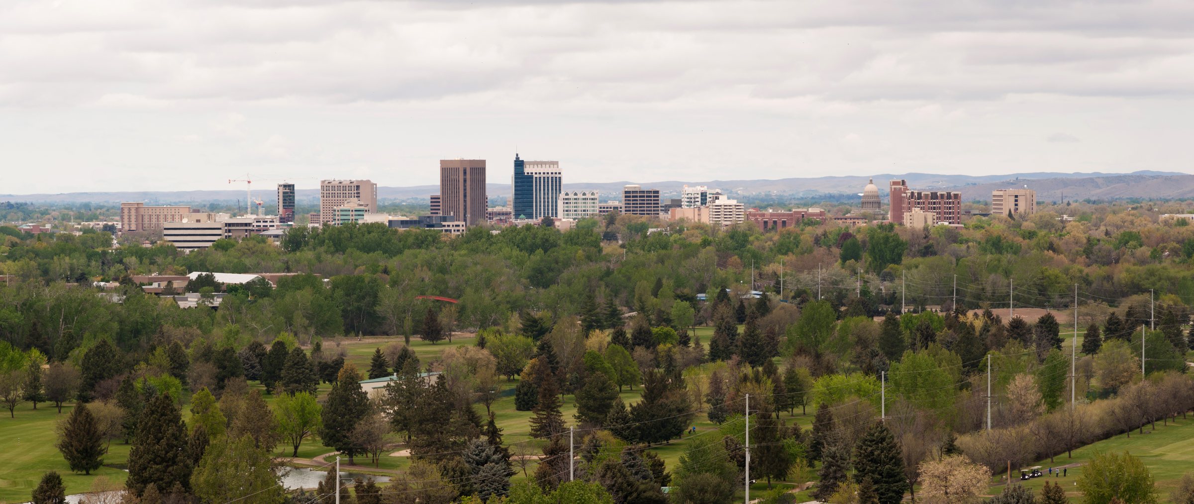 Boise skyline and neighborhoods in Ada County